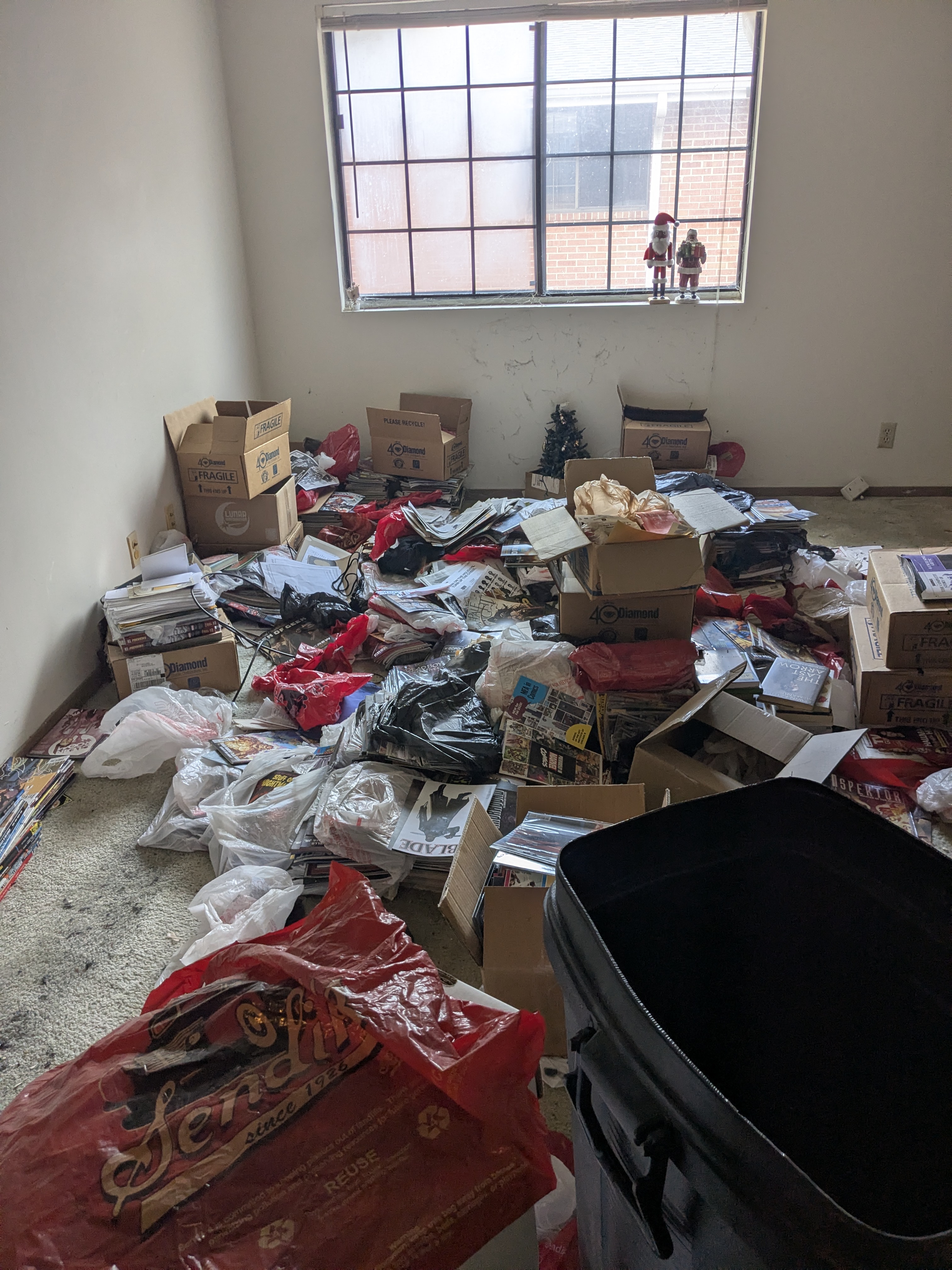 Hoarder decluttering apartment in West Allis ,Wisconsin